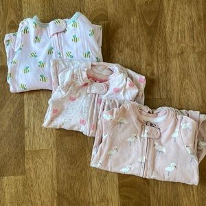 3/$20 - pink pajama bundle 0-3M
